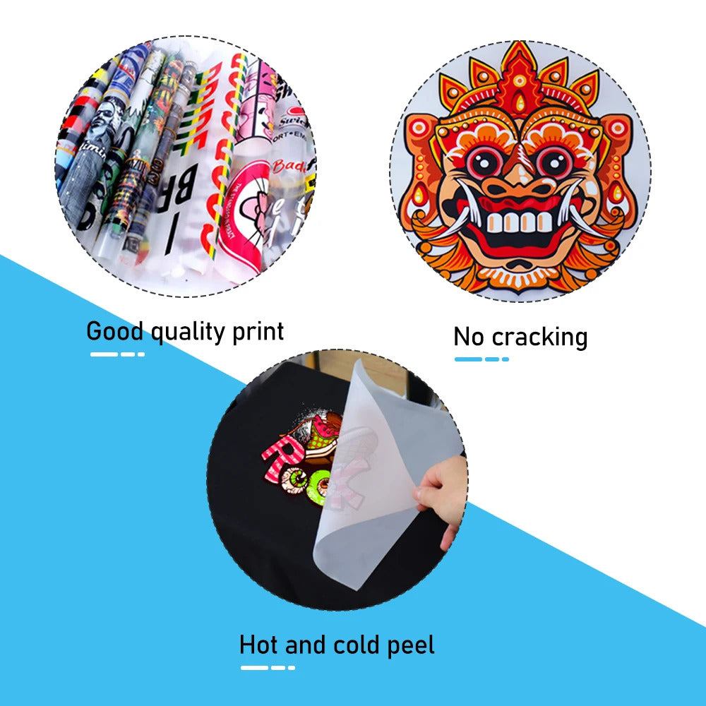 25/50/100PCS A4 A3 DTF PET Film DTF Transfer Film DTF PET Heat Transfer Paper DTF Film Sheets  A4 for DYI Direct on T-Shirts Bags