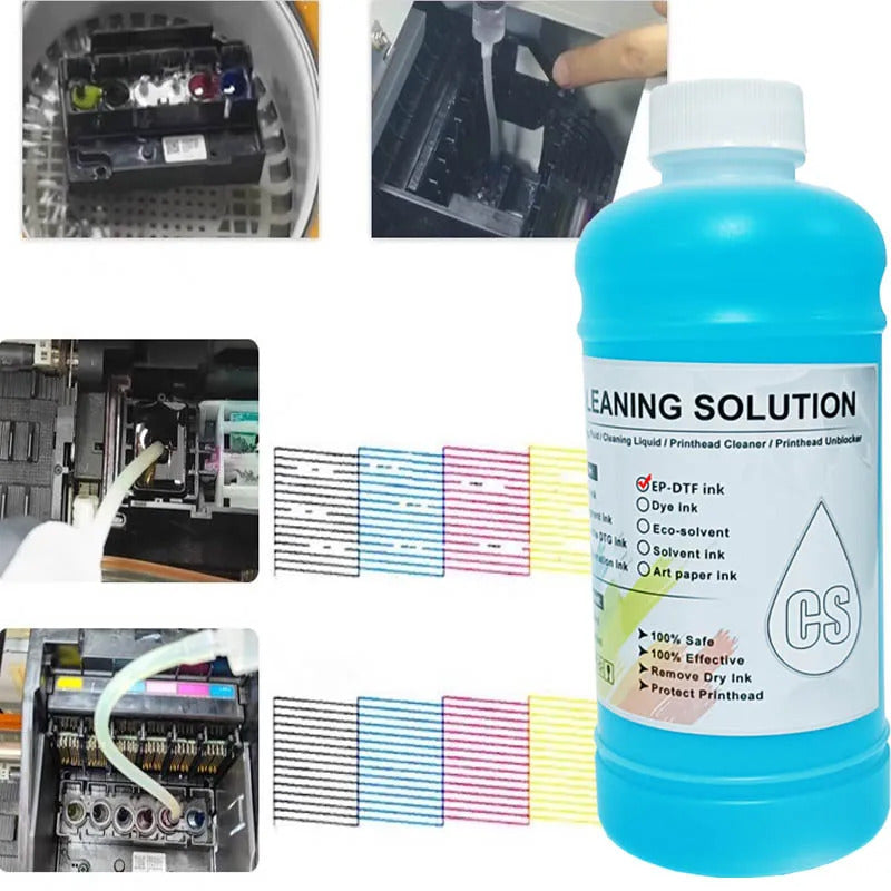 DTF Ink Cleaning Solution Strong Cleaning for Epson DX4 DX5 DX7 L1800 L805 L800 1390 I3200 DTF cleaning Liquid