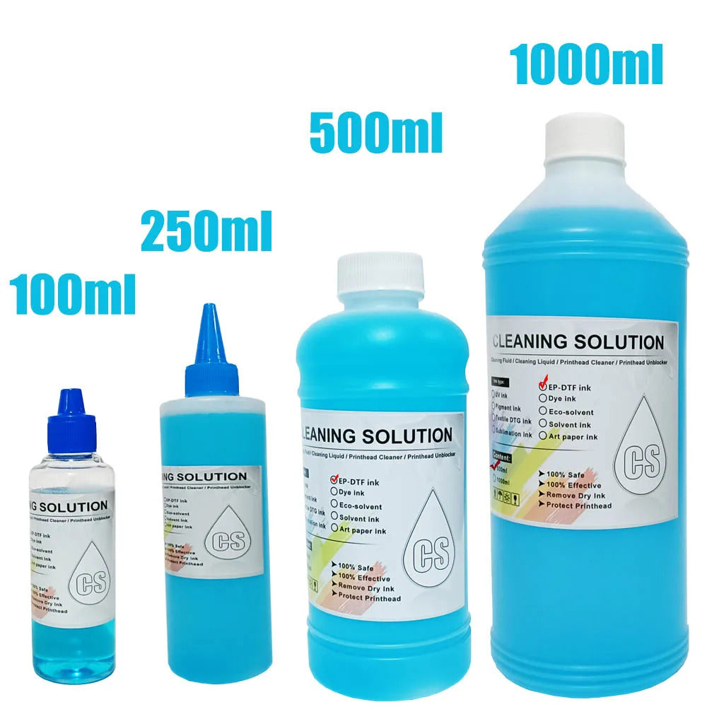 DTF Ink Cleaning Solution Strong Cleaning for Epson DX4 DX5 DX7 L1800 L805 L800 1390 I3200 DTF cleaning Liquid