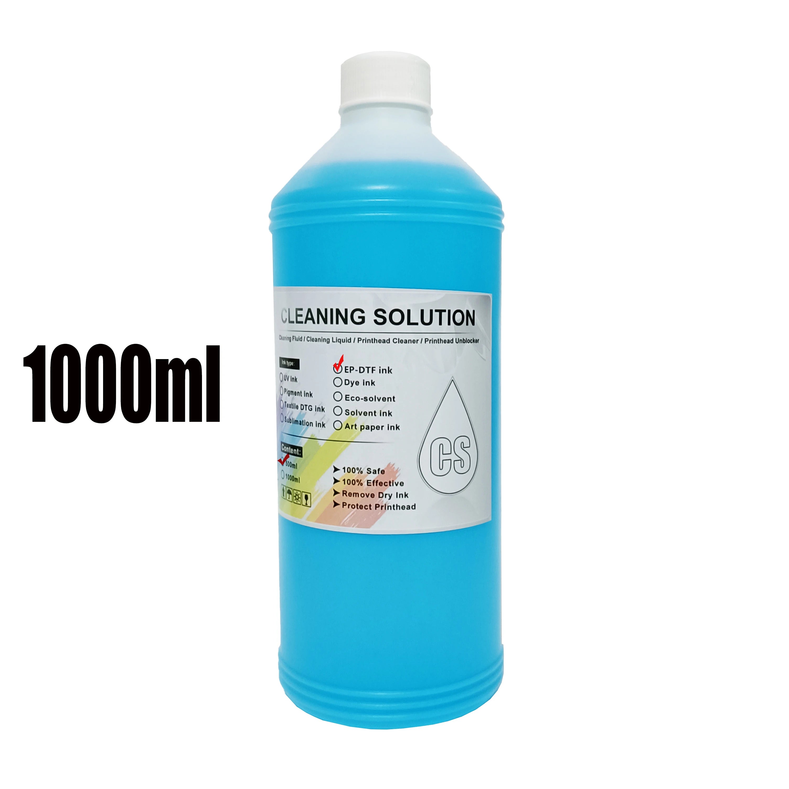 DTF Ink Cleaning Solution Strong Cleaning for Epson DX4 DX5 DX7 L1800 L805 L800 1390 I3200 DTF cleaning Liquid