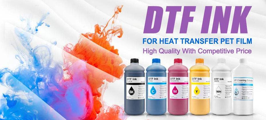 DTF Ink 1000ML Direct to Transfer Film Ink For Epson Printhead i3200 XP600 TX800 L1800 1390 L805 DIY DTF Ink Printer Regular