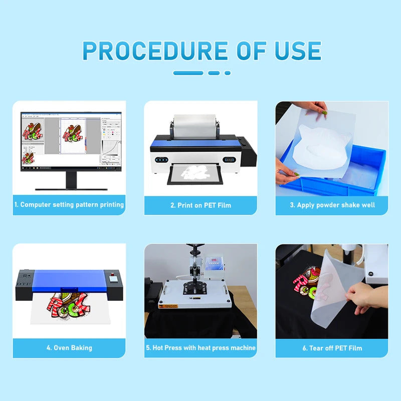 25/50/100PCS A4 A3 DTF PET Film DTF Transfer Film DTF PET Heat Transfer Paper DTF Film Sheets  A4 for DYI Direct on T-Shirts Bags