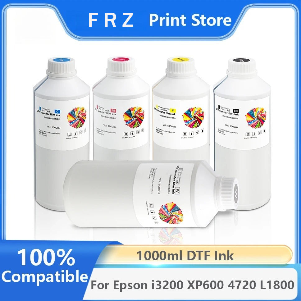 DTF Ink 1000ML Direct to Transfer Film Ink For Epson Printhead i3200 XP600 TX800 L1800 1390 L805 DIY DTF Ink Printer Regular