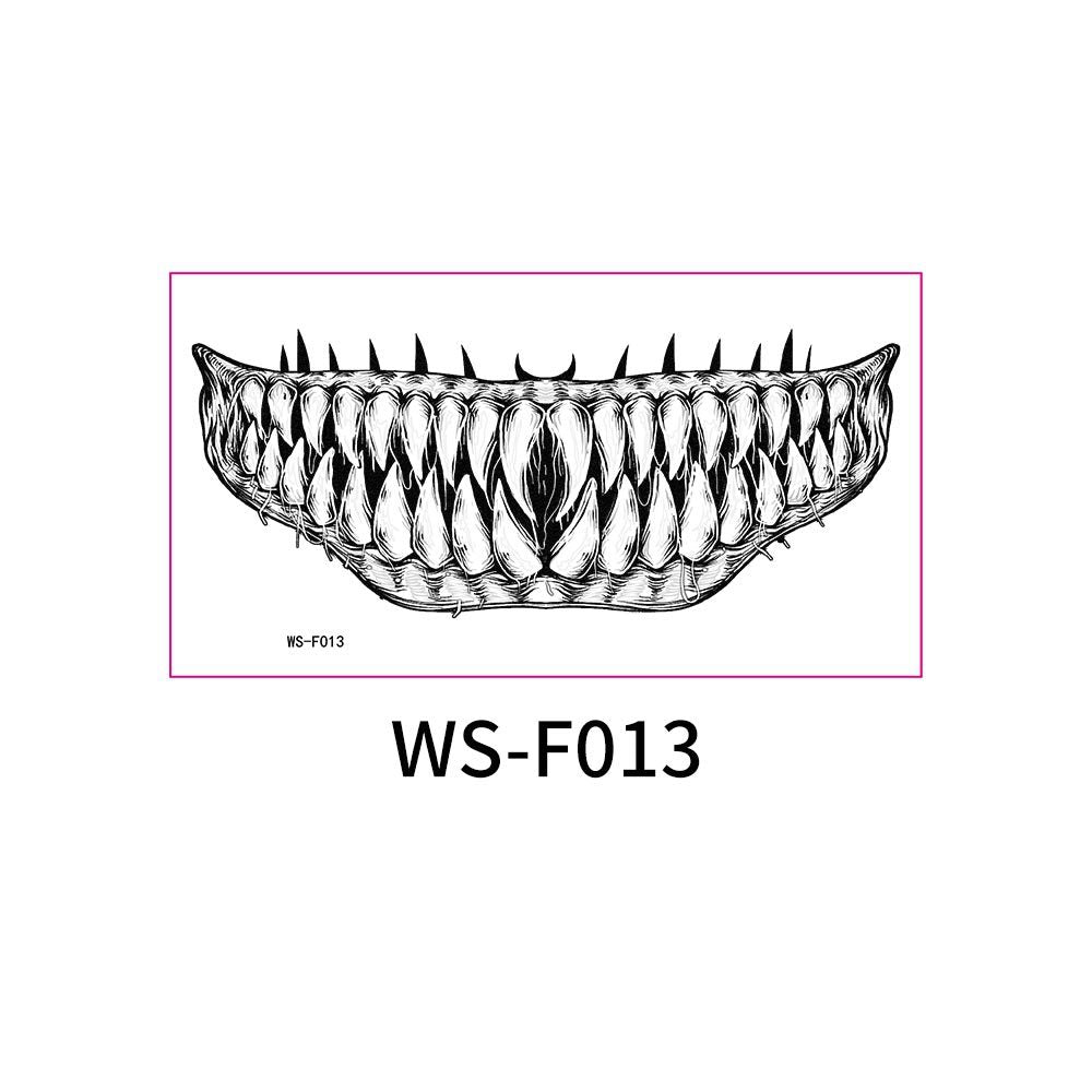 New Halloween Mouth Tattoo Stickers Party Horror Thriller Lip DIY Decoration