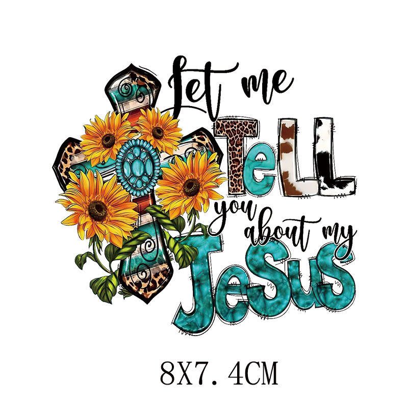 Love LOVE flower heat transfer hot map DIY clothing luggage logo printing pattern heat transfer painting DTF