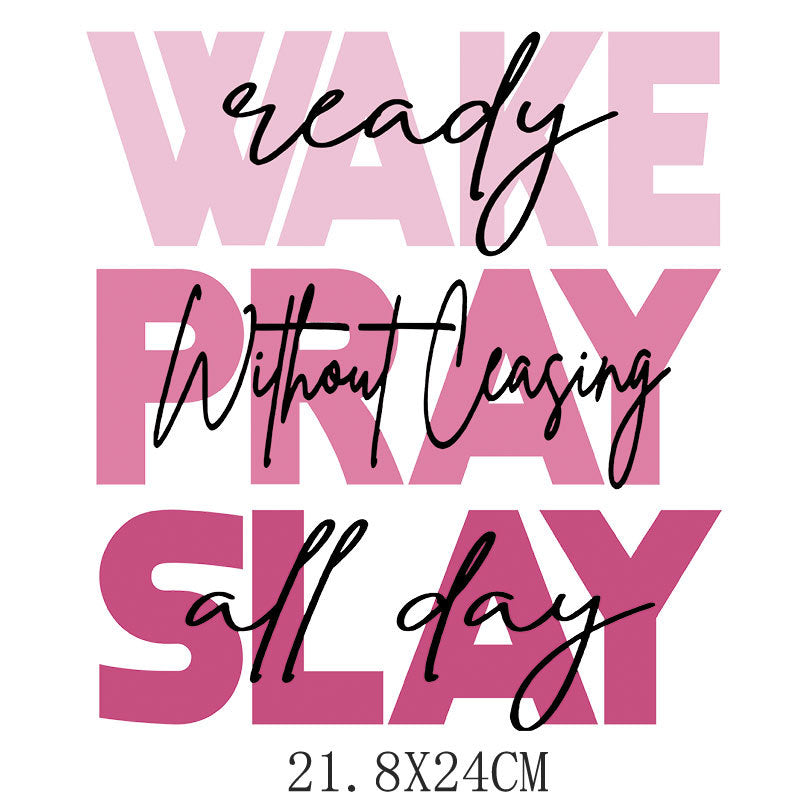 Flower letter heat transfer spot T-shirt luggage logo printing hot map washable offset printing heat transfer pattern