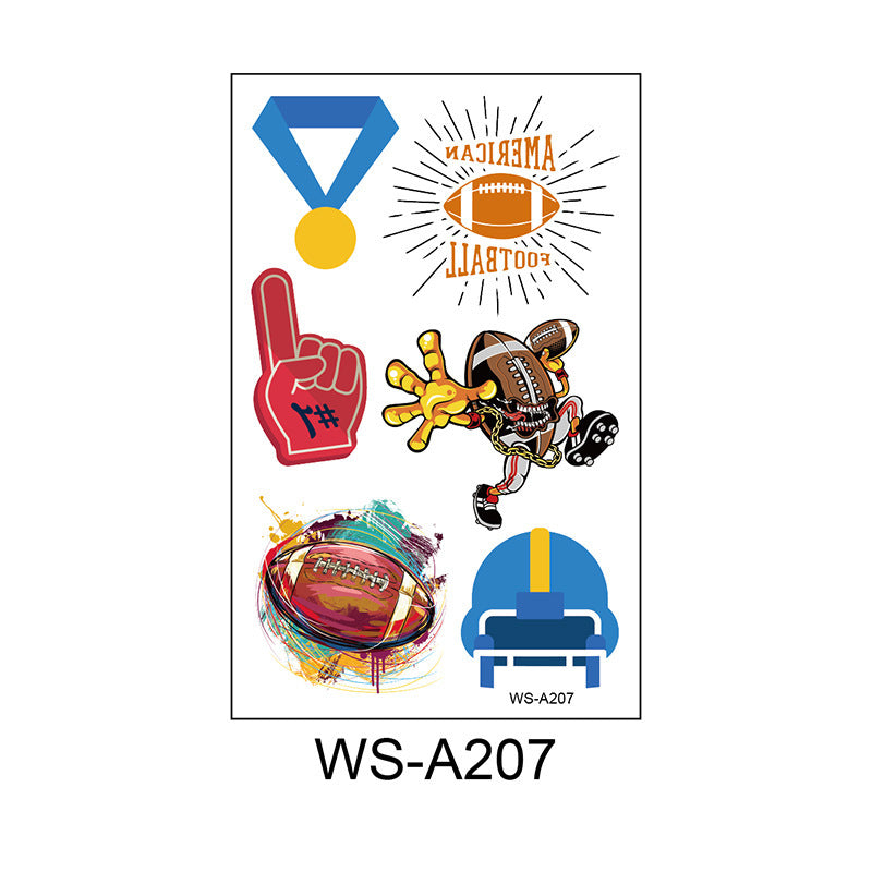 Waterproof and sweatproof Fan Games European Cup World Cup Rugby Face Tattoo Sticker Football Tattoo Sticker