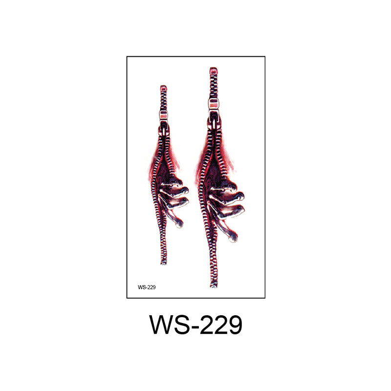 Waterproof Halloween Horror Wound Scar Face Disposable Temporary Tattoo Scar Tattoo Sticker