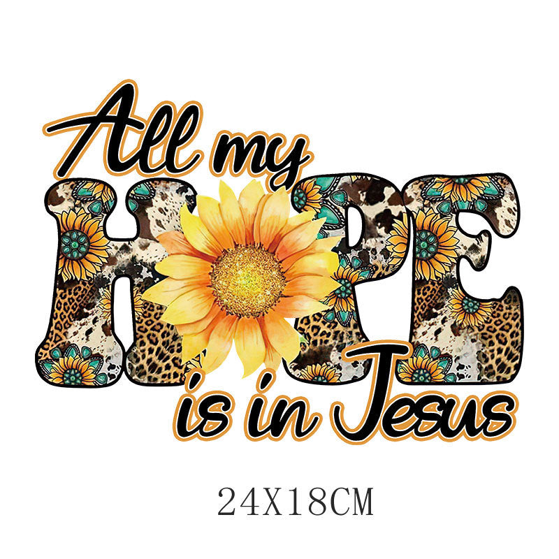 Love LOVE flower heat transfer hot map DIY clothing luggage logo printing pattern heat transfer painting DTF