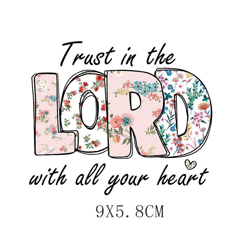 Love LOVE flower heat transfer hot map DIY clothing luggage logo printing pattern heat transfer painting DTF