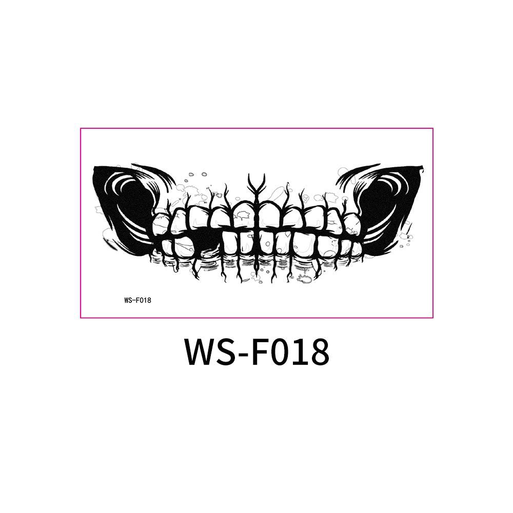 New Halloween Mouth Tattoo Stickers Party Horror Thriller Lip DIY Decoration