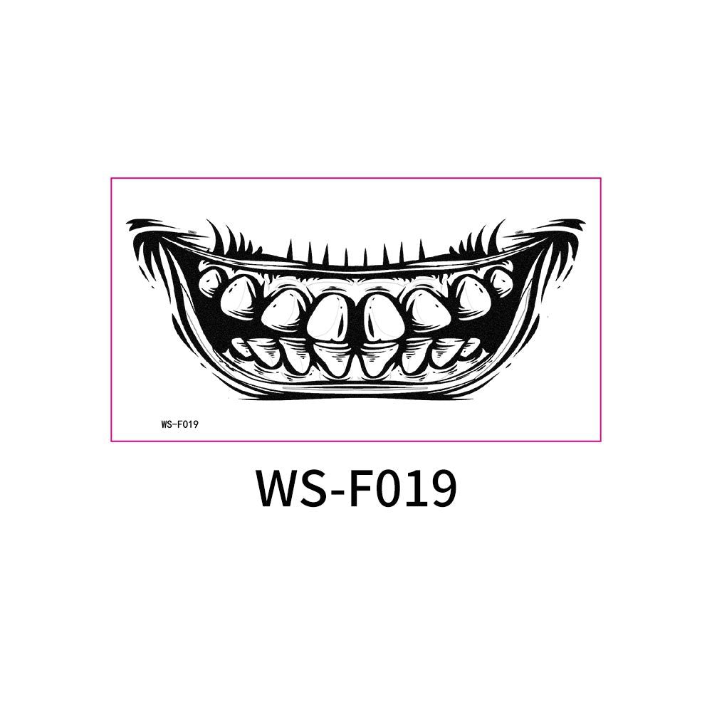 New Halloween Mouth Tattoo Stickers Party Horror Thriller Lip DIY Decoration