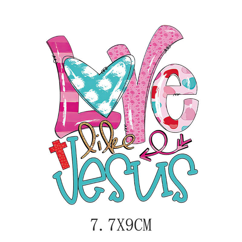 Love LOVE flower heat transfer hot map DIY clothing luggage logo printing pattern heat transfer painting DTF