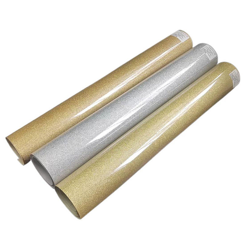 FRZ-Foamed Glitter Engraving Film 3D Glitter Foaming Glitter Effect Vinyl Puff Washable Hot Stamping Film