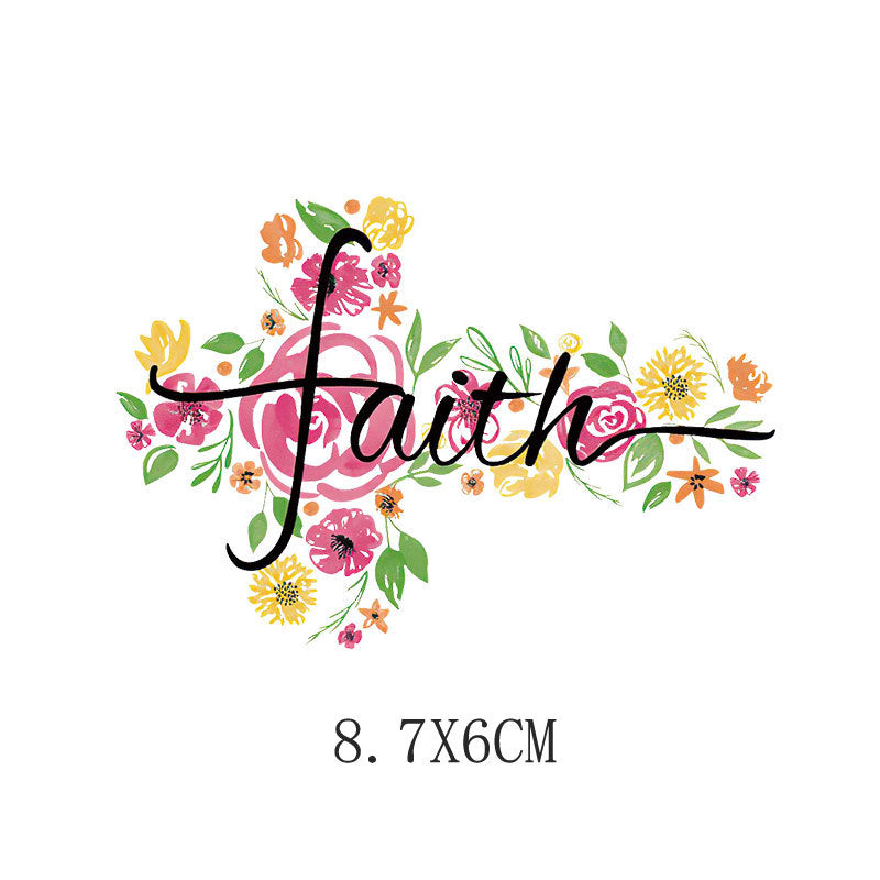 Love LOVE flower heat transfer hot map DIY clothing luggage logo printing pattern heat transfer painting DTF