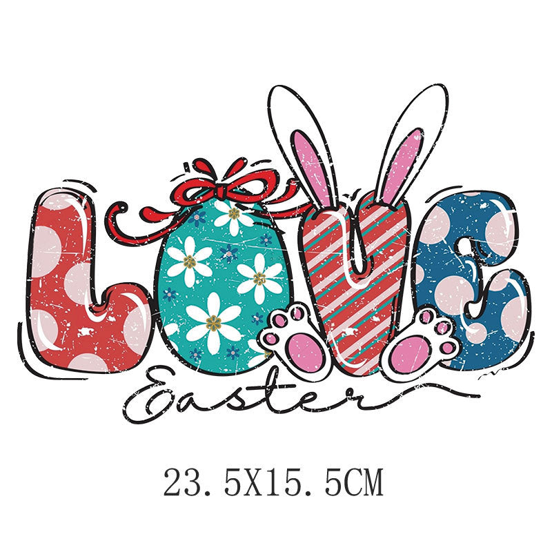 Flower letter heat transfer spot T-shirt luggage logo printing hot map washable offset printing heat transfer pattern