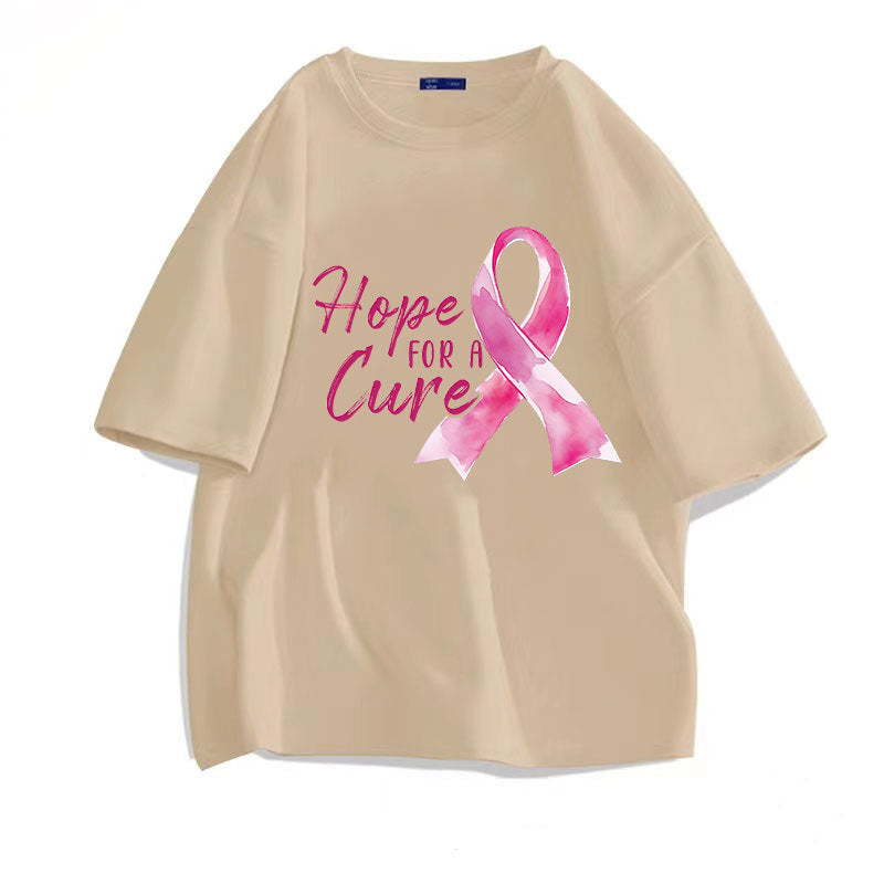 Pink ribbon heat transfer sticker, clothes heat transfer logo heat transfer printing, offset heat transfer pattern