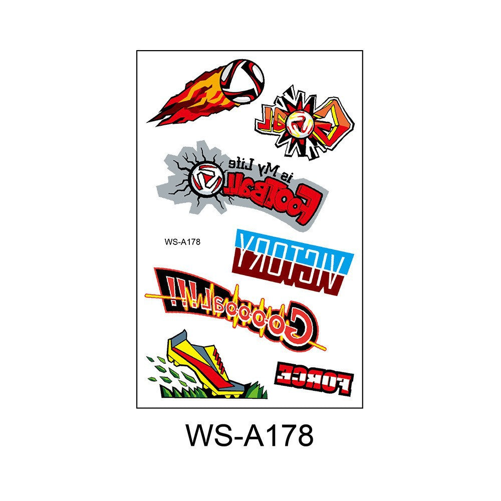 Waterproof and sweatproof Fan Games European Cup World Cup Rugby Face Tattoo Sticker Football Tattoo Sticker