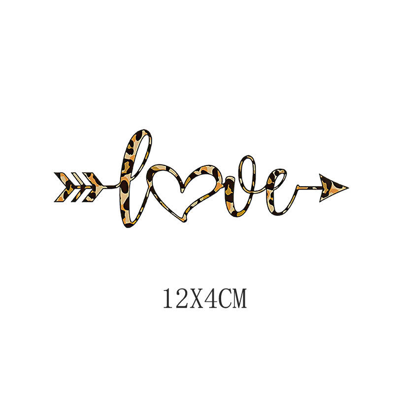 Love LOVE flower heat transfer hot map DIY clothing luggage logo printing pattern heat transfer painting DTF