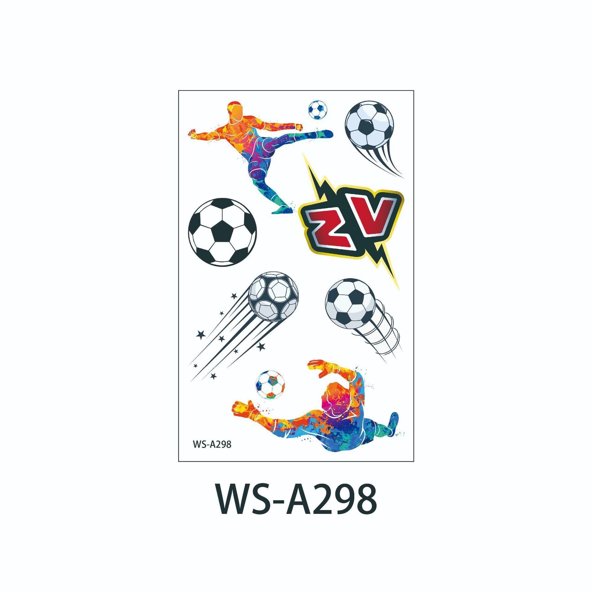 Waterproof and sweatproof Fan Games European Cup World Cup Rugby Face Tattoo Sticker Football Tattoo Sticker