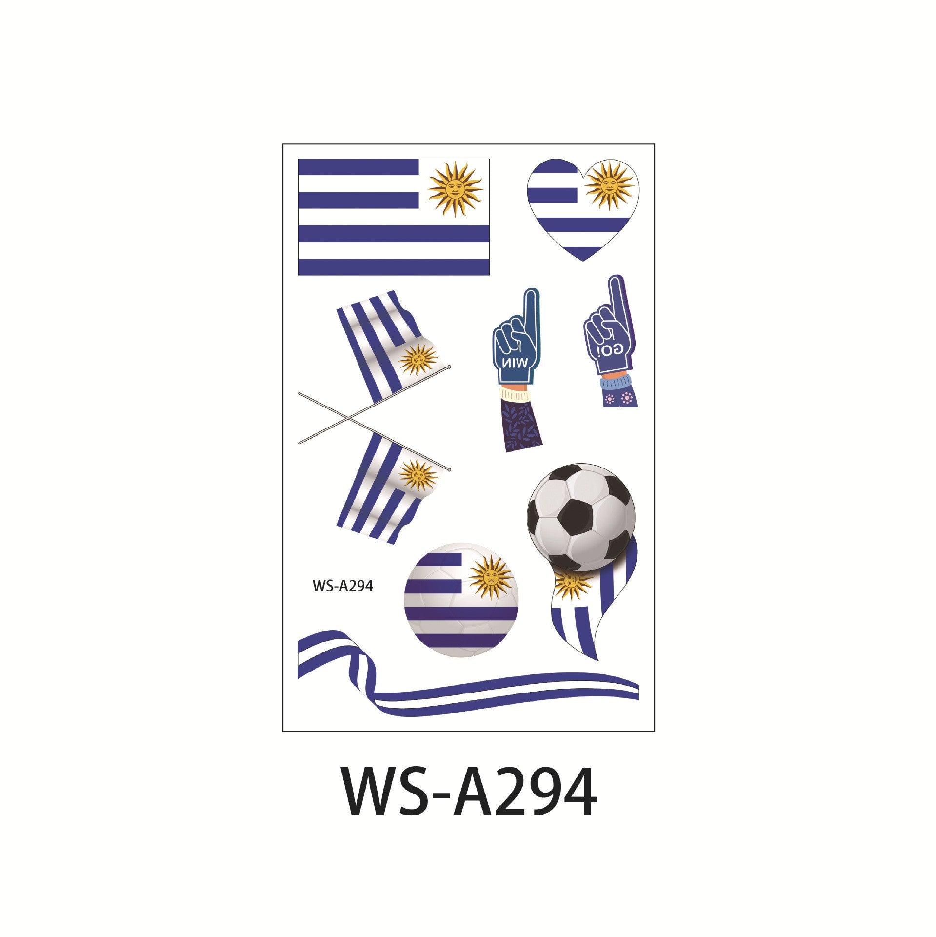 Waterproof and sweatproof Fan Games European Cup World Cup Rugby Face Tattoo Sticker Football Tattoo Sticker