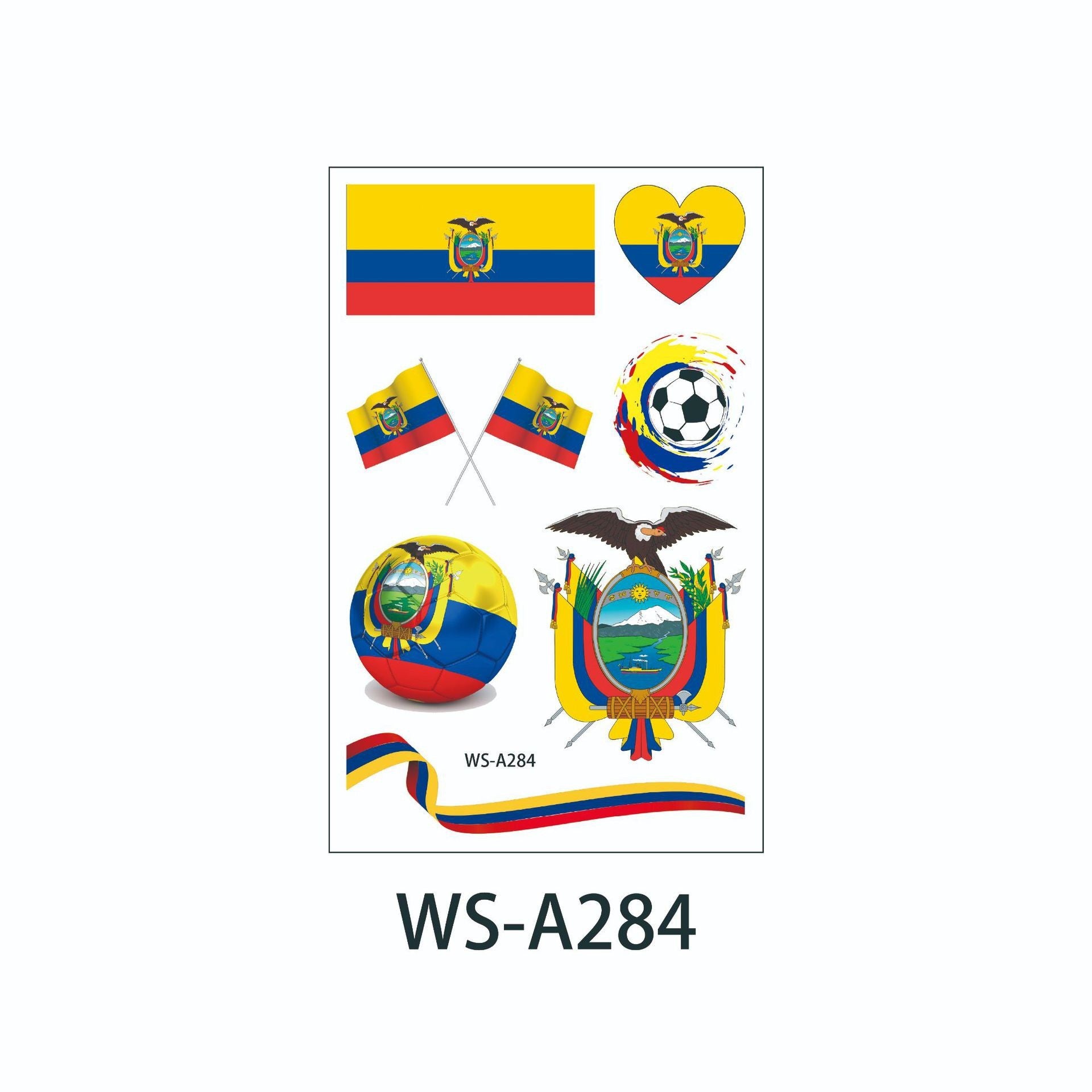 Waterproof and sweatproof Fan Games European Cup World Cup Rugby Face Tattoo Sticker Football Tattoo Sticker