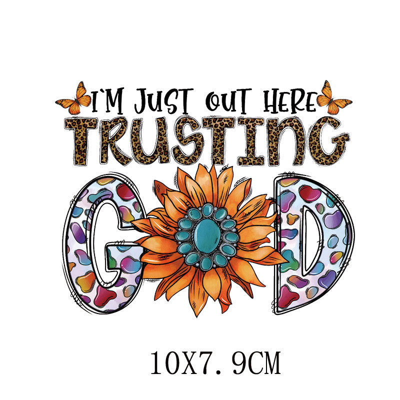 Love LOVE flower heat transfer hot map DIY clothing luggage logo printing pattern heat transfer painting DTF