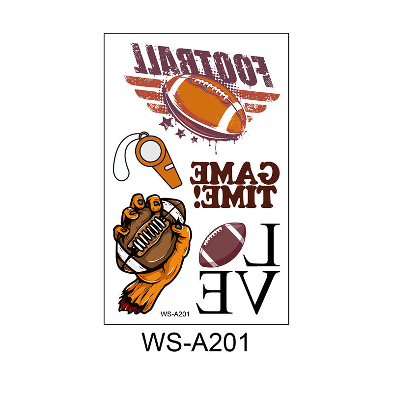 Waterproof and sweatproof Fan Games European Cup World Cup Rugby Face Tattoo Sticker Football Tattoo Sticker