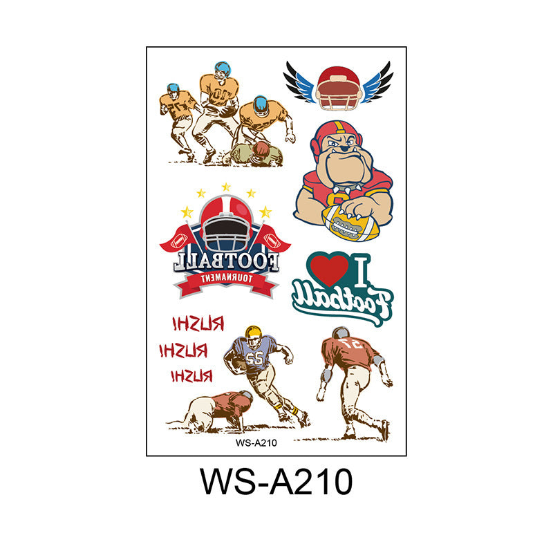 Waterproof and sweatproof Fan Games European Cup World Cup Rugby Face Tattoo Sticker Football Tattoo Sticker