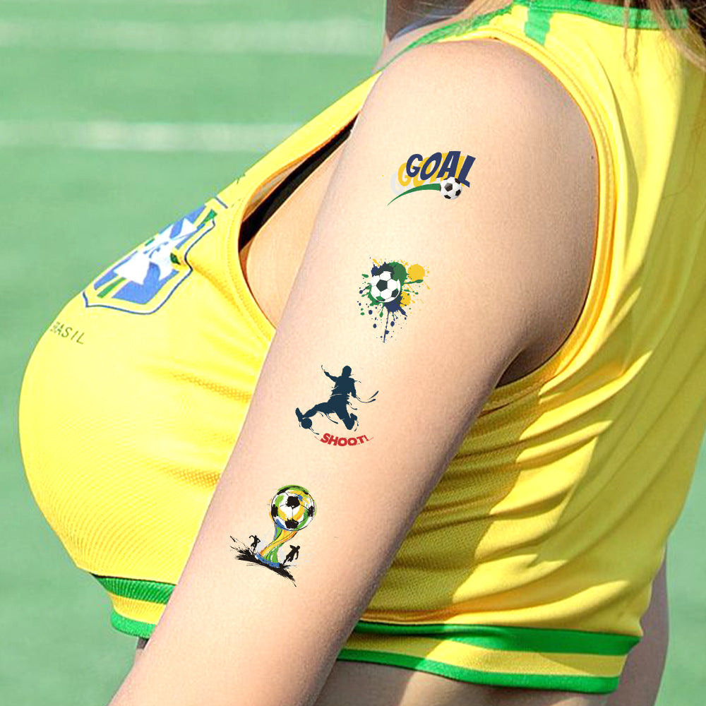 Waterproof and sweatproof Fan Games European Cup World Cup Rugby Face Tattoo Sticker Football Tattoo Sticker