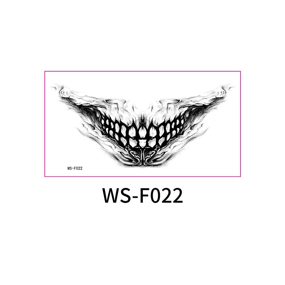 New Halloween Mouth Tattoo Stickers Party Horror Thriller Lip DIY Decoration