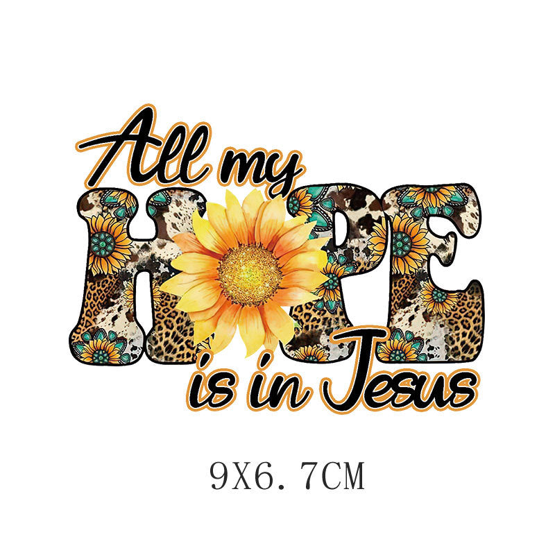 Love LOVE flower heat transfer hot map DIY clothing luggage logo printing pattern heat transfer painting DTF