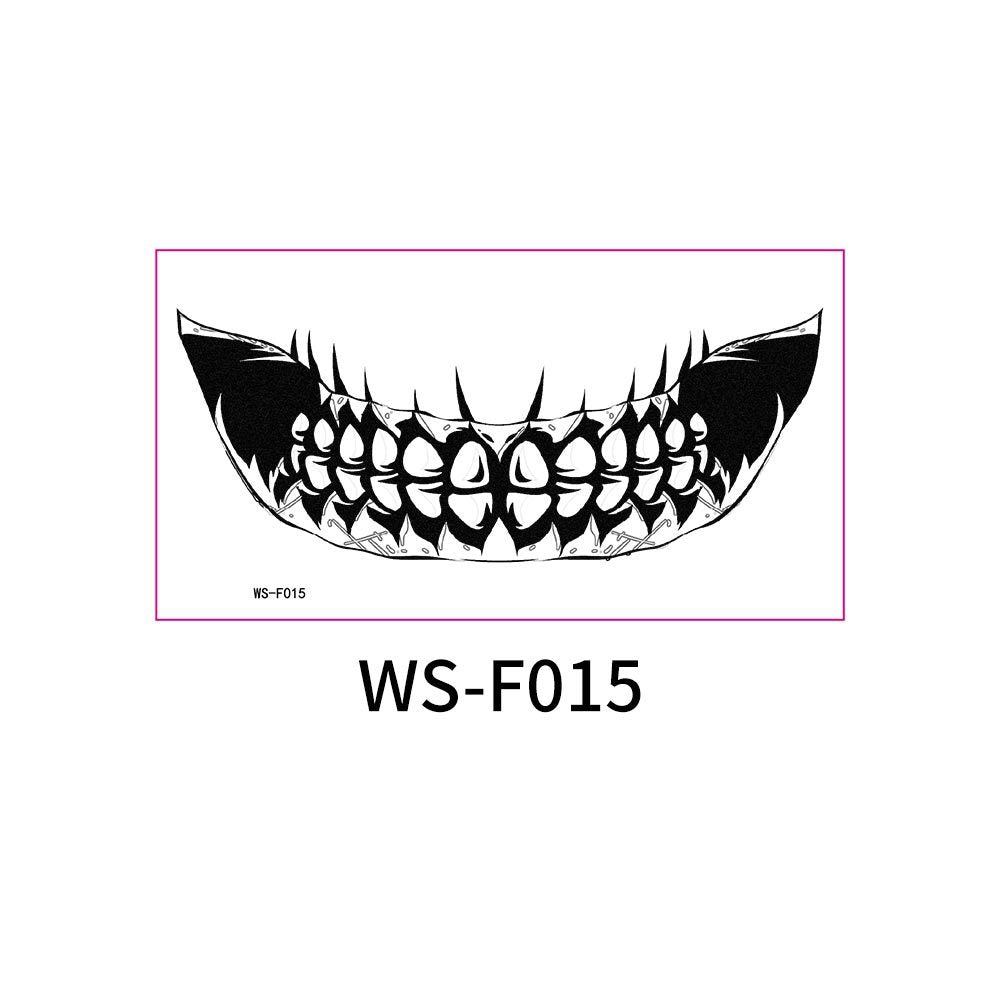 New Halloween Mouth Tattoo Stickers Party Horror Thriller Lip DIY Decoration