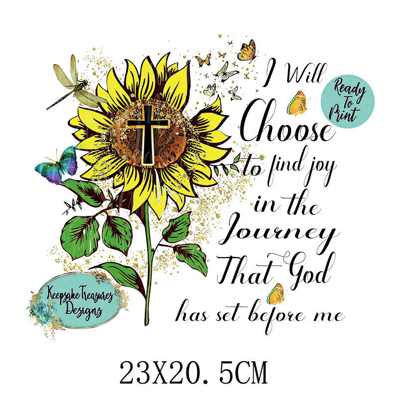 Love LOVE flower heat transfer hot map DIY clothing luggage logo printing pattern heat transfer painting DTF