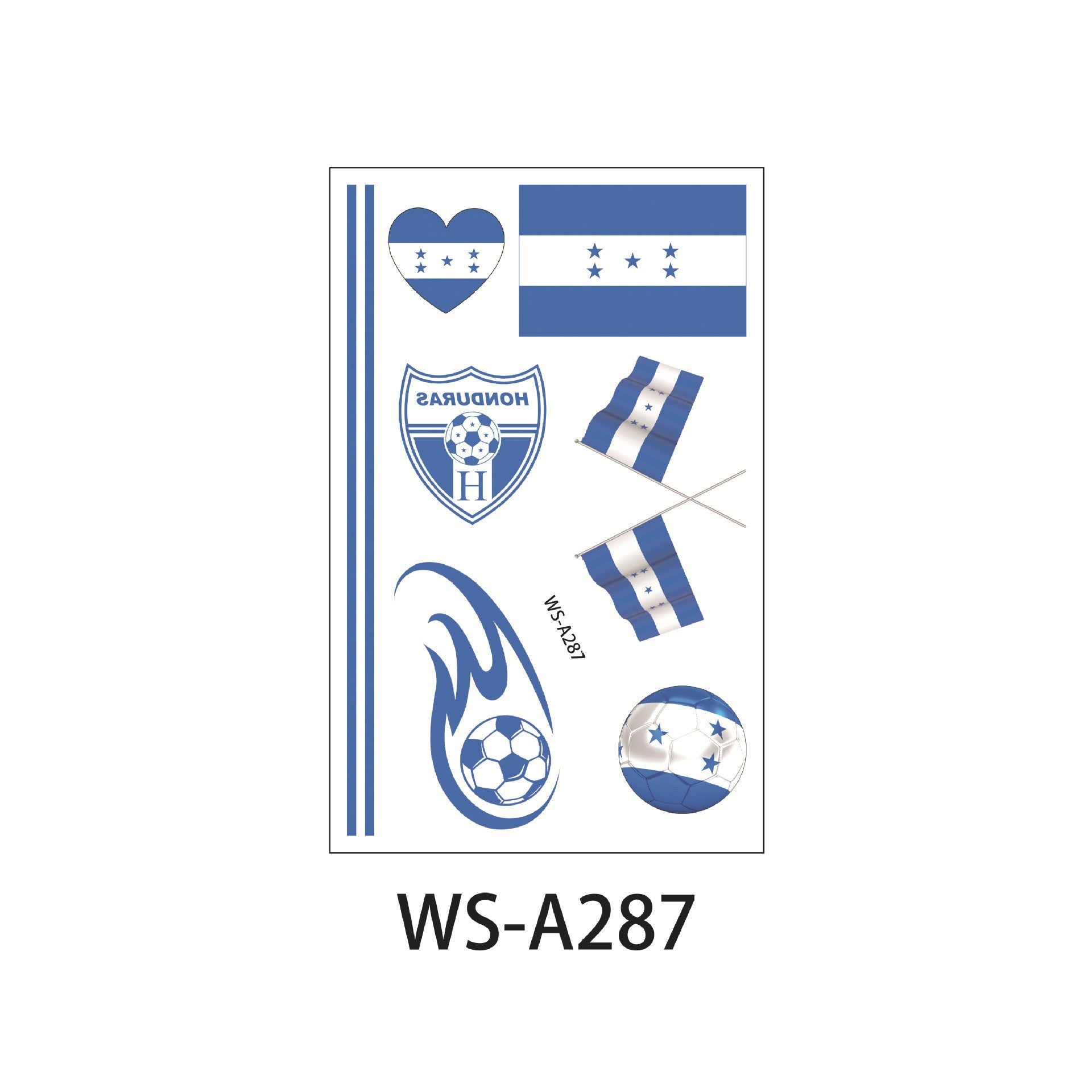 Waterproof and sweatproof Fan Games European Cup World Cup Rugby Face Tattoo Sticker Football Tattoo Sticker