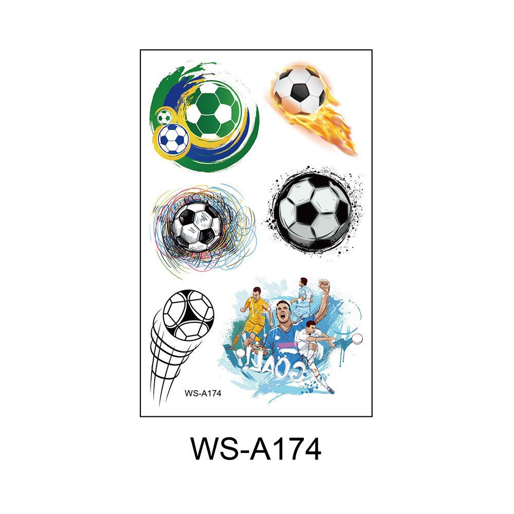 Waterproof and sweatproof Fan Games European Cup World Cup Rugby Face Tattoo Sticker Football Tattoo Sticker