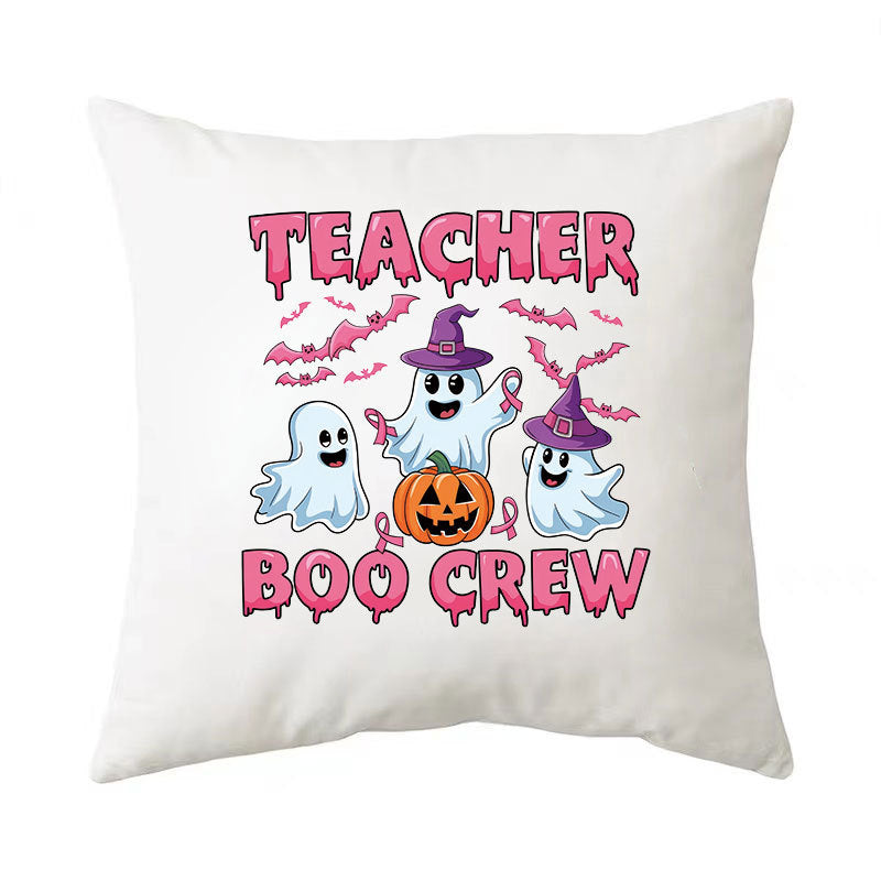 Halloween Pink Ribbon Printed Pattern Hot Stamping Clothing Logo Hot Stamping Label Offset Hot Stamping Paste DTF Hot Stamping