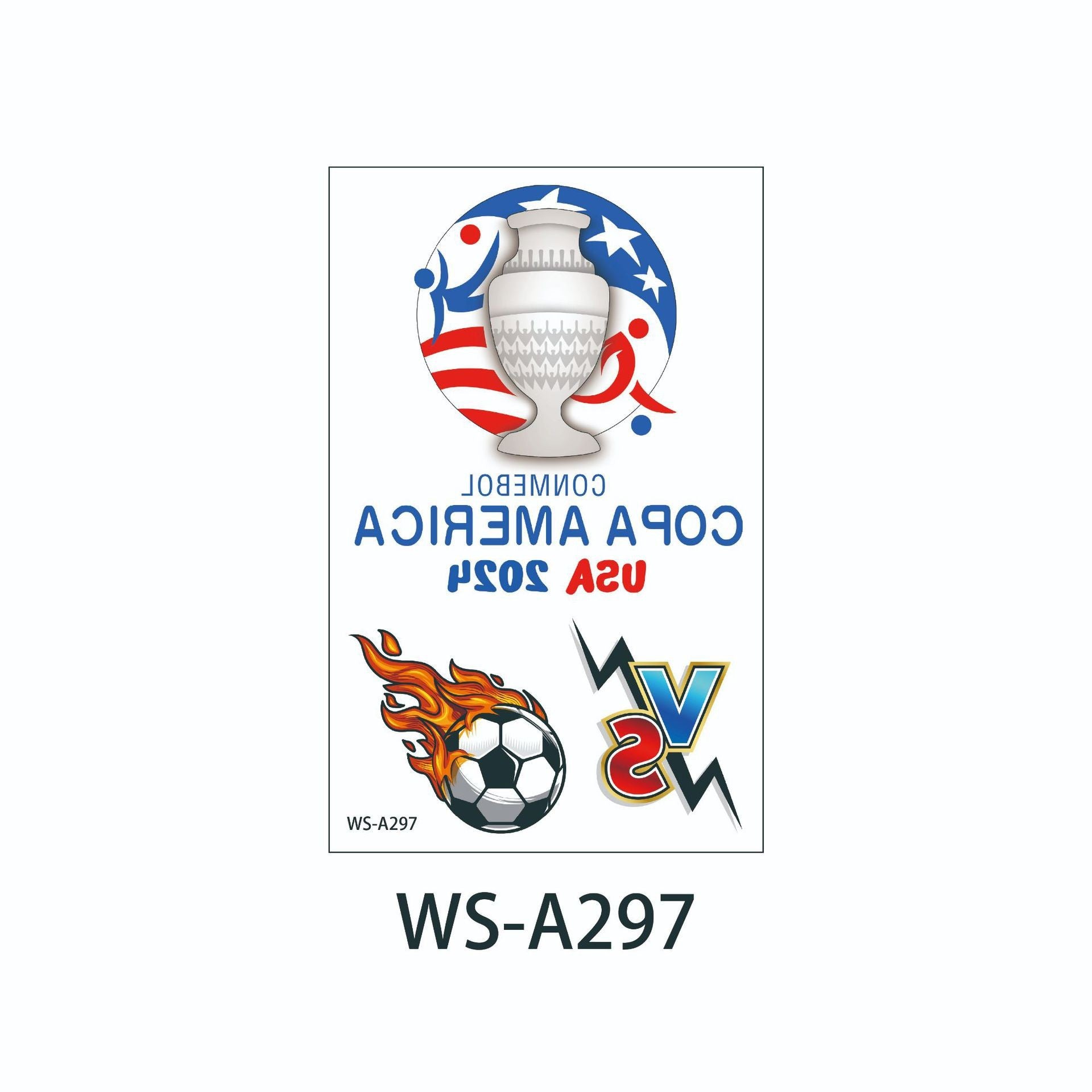 Waterproof and sweatproof Fan Games European Cup World Cup Rugby Face Tattoo Sticker Football Tattoo Sticker