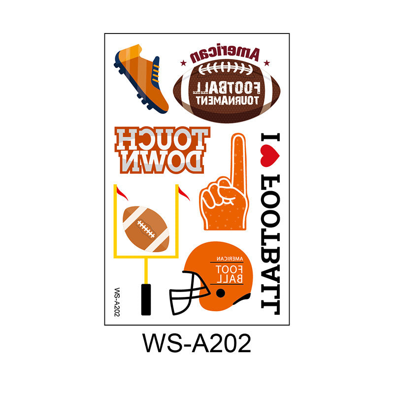 Waterproof and sweatproof Fan Games European Cup World Cup Rugby Face Tattoo Sticker Football Tattoo Sticker