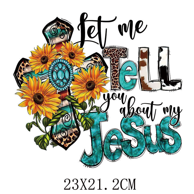 Love LOVE flower heat transfer hot map DIY clothing luggage logo printing pattern heat transfer painting DTF