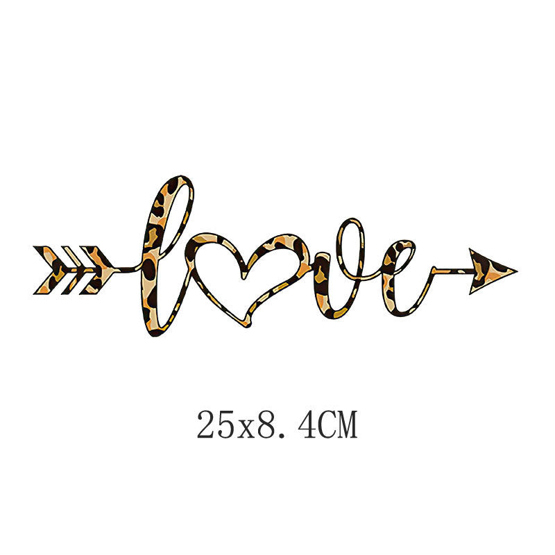 Love LOVE flower heat transfer hot map DIY clothing luggage logo printing pattern heat transfer painting DTF