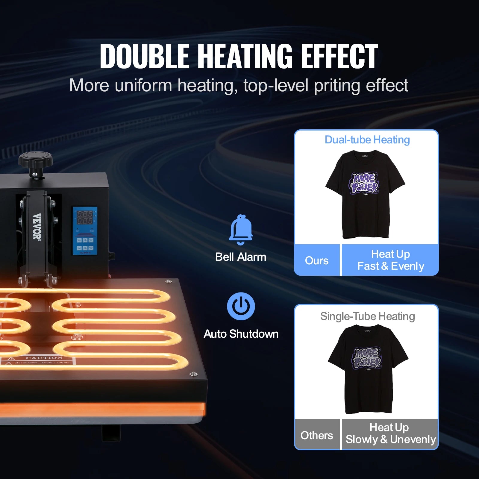 Heat Press Machine 15"x15"/ 16"x20" /16"x24" Sublimation Printer Manual Clamshell Transfer on DIY T-shirt Pillow
