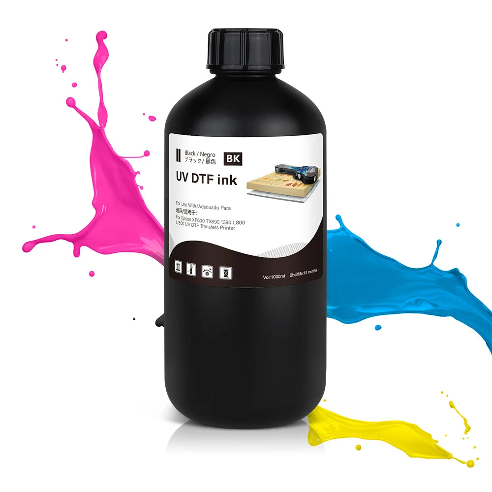 1000ML/Bottle UV DTF Ink and Varnish for UV DTF Film AB for Epson XP600 TX800 1390 L800 L1800 UV DTF Transfers Printer