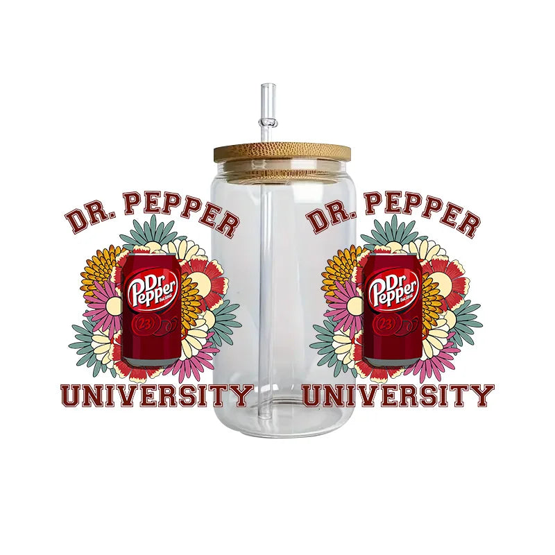 cup Beverage Series Easy peel waterproof DIY Decals 3D transfers uvdtf crystal stickers 16oz uv dtf cup wraps for Glasses