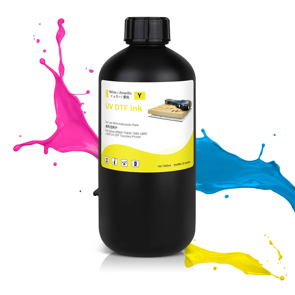 1000ML/Bottle UV DTF Ink and Varnish for UV DTF Film AB for Epson XP600 TX800 1390 L800 L1800 UV DTF Transfers Printer