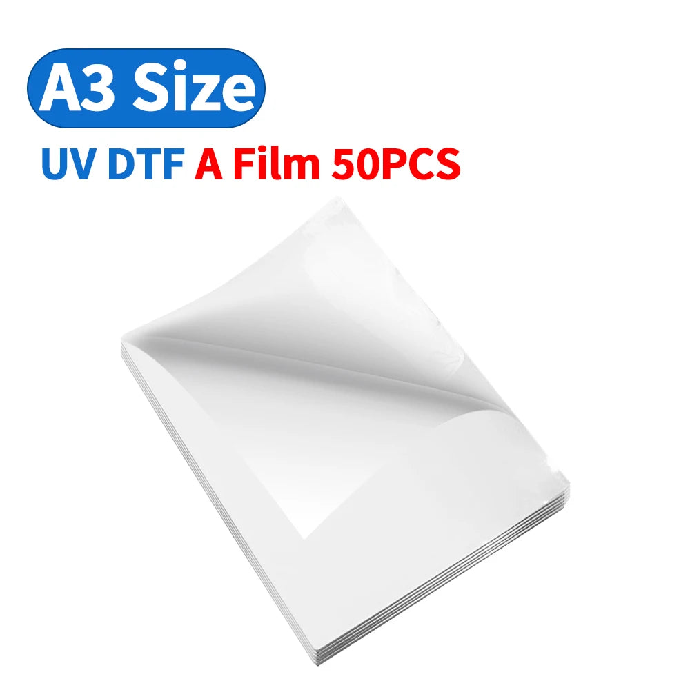 FRZ-   A3 A4 UV DTF AB Transfer Film UV DTF sticker film UV direct to Film UV DTF Mug Crap sticker filmFor Silicon bottle Mug  Wood