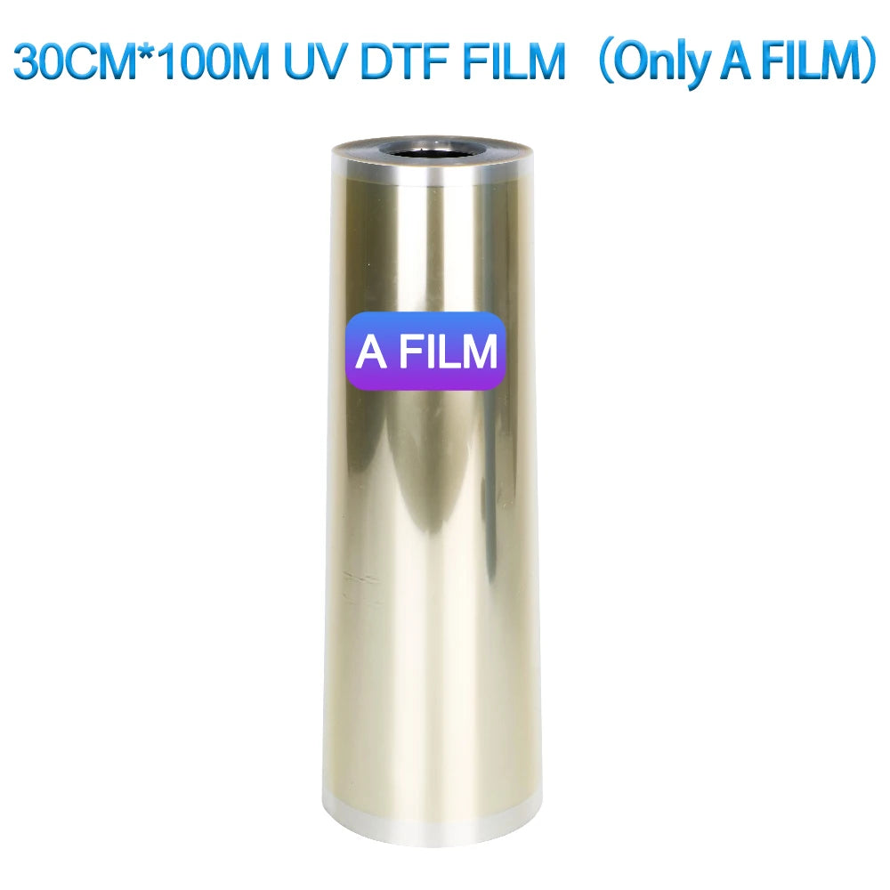30CM 30CM*100M UV DTF Film A And B Film For UV Flatbed Printer AB Film Lamination Machine Transfer Sticker For DIY