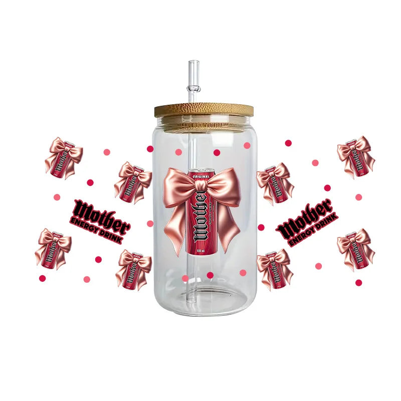 cup Beverage Series Easy peel waterproof DIY Decals 3D transfers uvdtf crystal stickers 16oz uv dtf cup wraps for Glasses