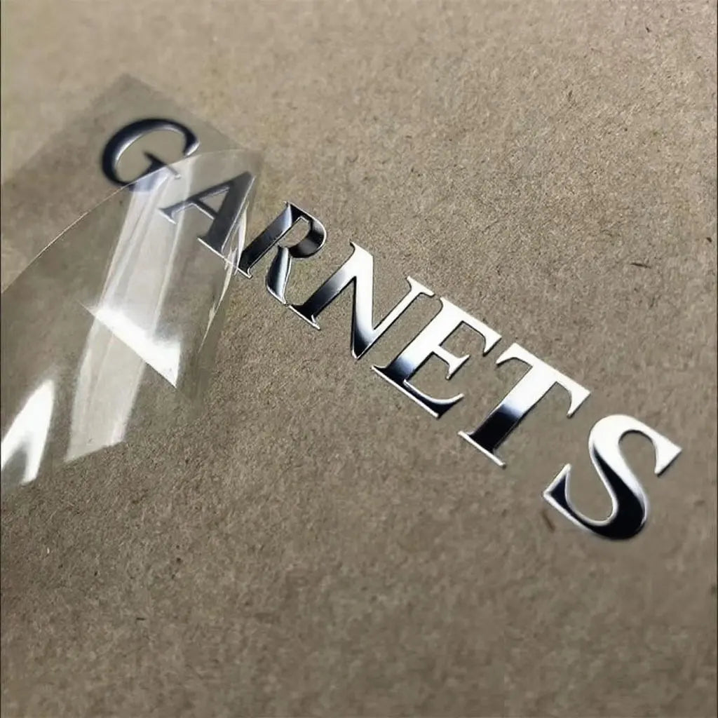 100PCS Custom 3D Crystal Clear Stickers - Multi-Color Foil Logo/Name for Wedding, Branding (Gold/Silver/Black) Waterproof