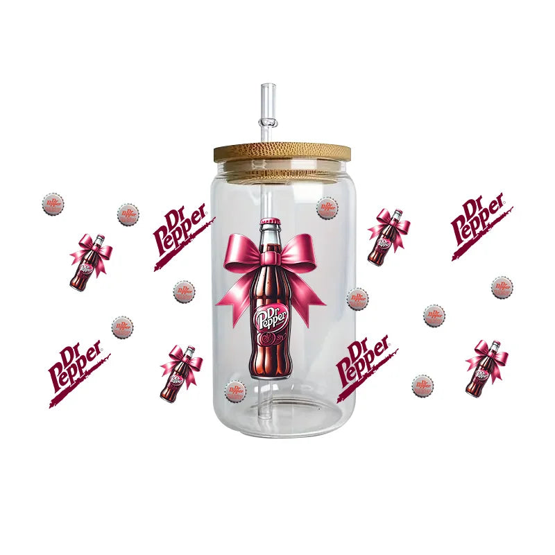 cup Beverage Series Easy peel waterproof DIY Decals 3D transfers uvdtf crystal stickers 16oz uv dtf cup wraps for Glasses